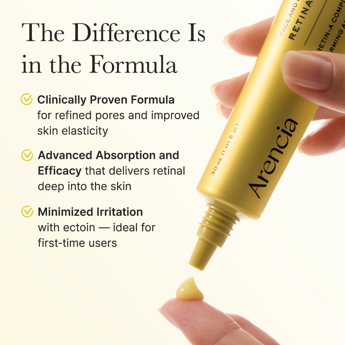 Arencia Retinal Booster Shot Serum (Pack of 2) – Advanced Firming Night Serum (30ml / 1.01 fl oz each) 🌙✨
