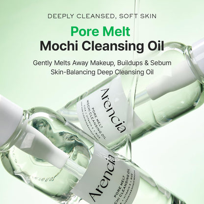 ARENCIA Pore Melt Mochi Makeup-Removing Cleansing Oil (Pack of 2) – 6.76 fl oz each ✨💧