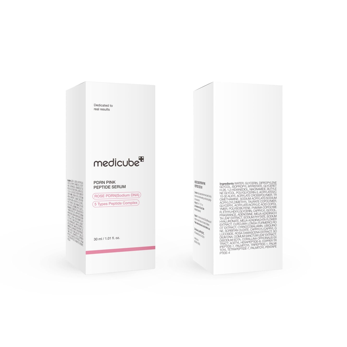 Medicube PDRN Pink Peptide Serum, Pink glow serum, Peptide, Niacinamide, Hydrating & Moisturizing & Firming, Uneven Skin Tone, Korean Skincare | 30ml, Rose PDRN (Vegan))