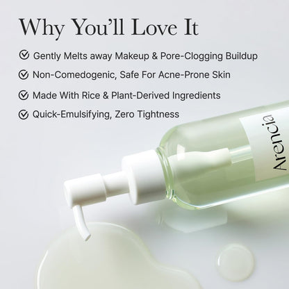 ARENCIA Pore Melt Mochi Makeup-Removing Cleansing Oil (Pack of 2) – 6.76 fl oz each ✨💧