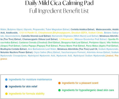 d’Alba Piedmont Daily Mild Cica Calming Pad (50 Pads / 165ml)