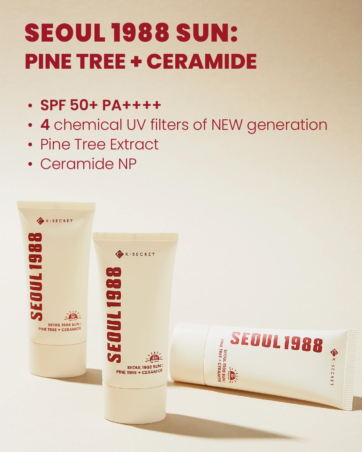 K-SECRET SEOUL 1988 Sun : Pine Tree + Ceramide (50ml / 1.69 fl.oz)