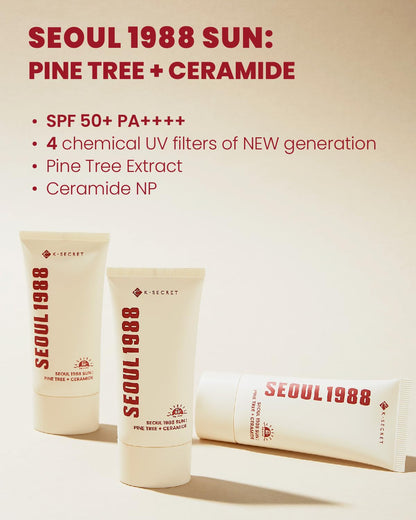 K-SECRET SEOUL 1988 Sun : Pine Tree + Ceramide (50ml / 1.69 fl.oz)