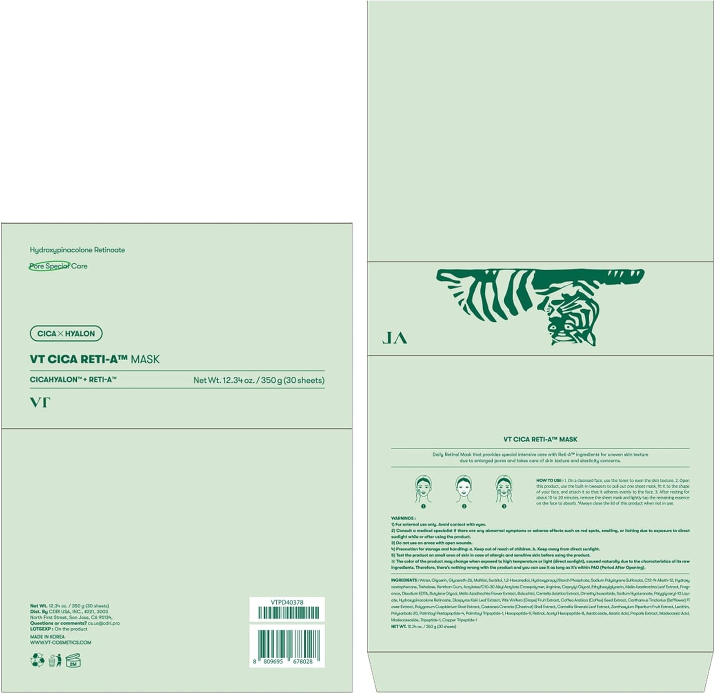 [VT COSMETICS] CICA RETI-A MASK / VT CICA RETI-A MASK