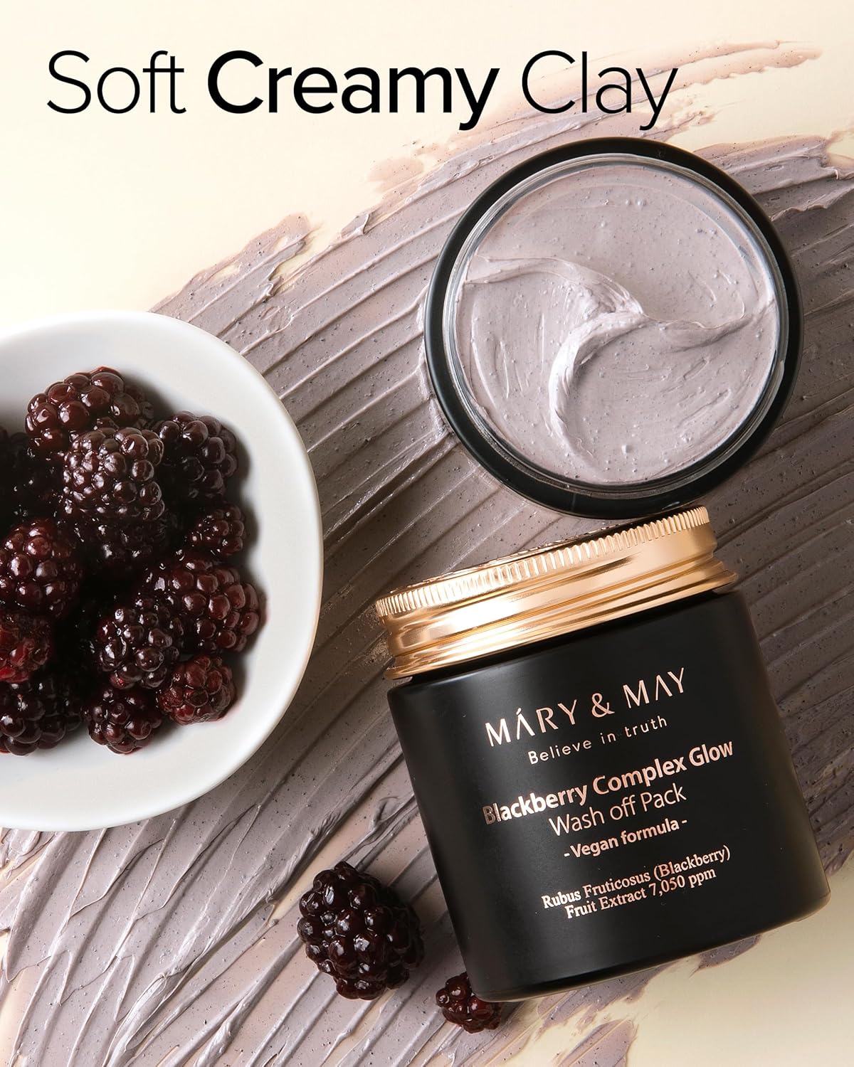 Mary&May Vegan Blackberry Complex Glow Wash Off Mask - 120g