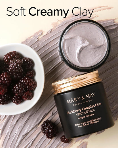 Mary&May Vegan Blackberry Complex Glow Wash Off Mask - 120g