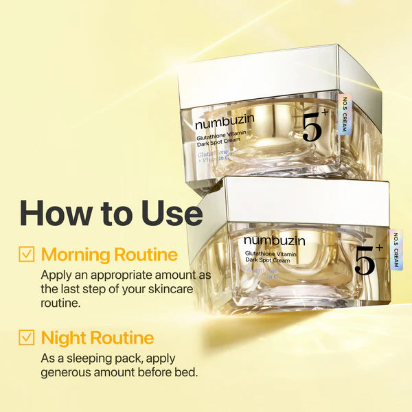 numbuzin No.5+ Glutathione Vitamin Dark Spot Cream