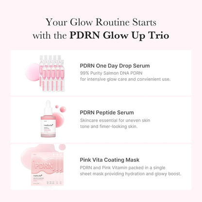 MEDICUBE PDRN Pink Glow Kit – Radiant Pink Glass Glow Routine - Set / Kit