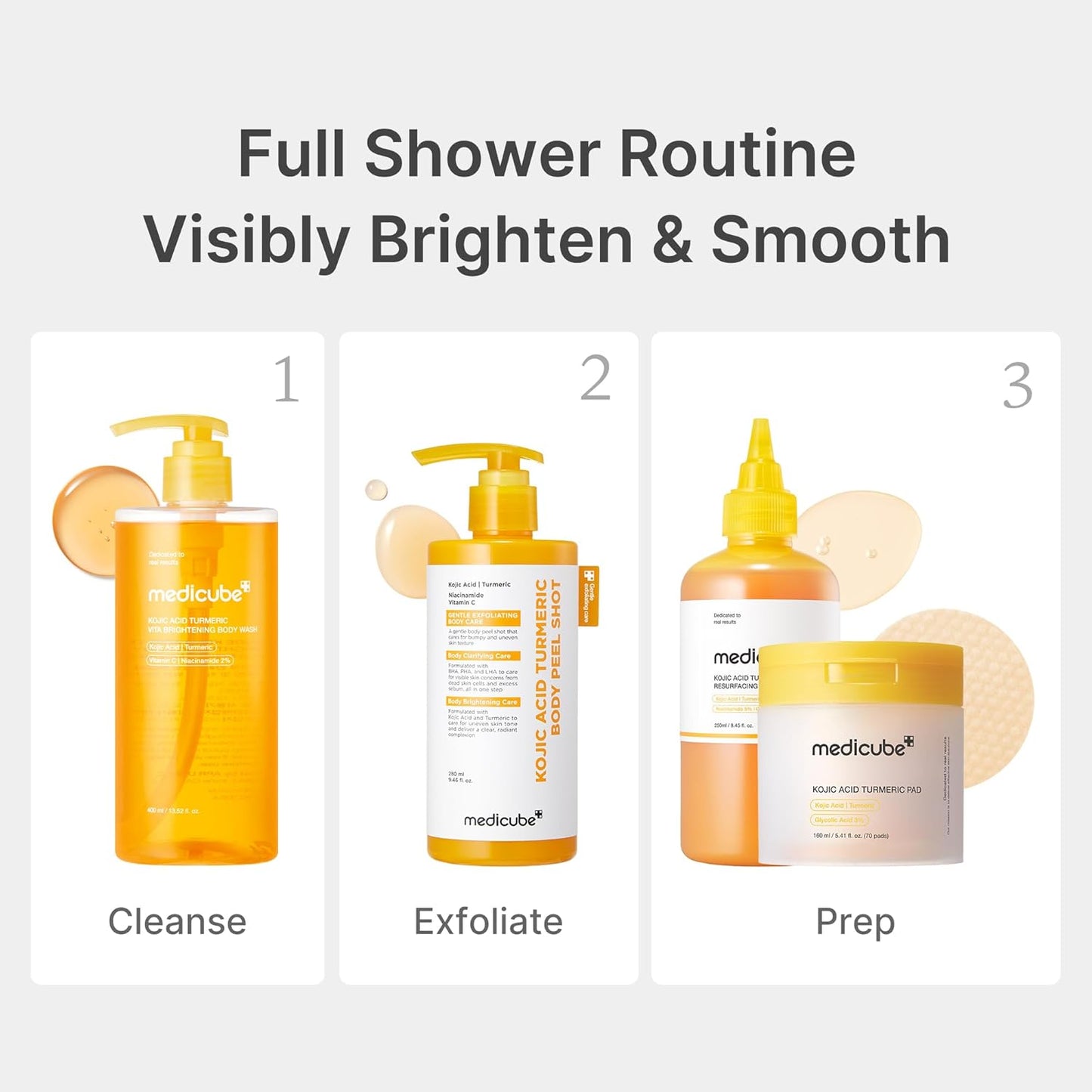 Medicube Kojic Acid Turmeric Brightening Body Wash - 400ml