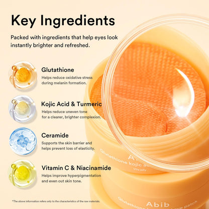 Abib Vegan Collagen Eye Patches for Wrinkles & Fine Line with Jericho Rose Jelly & Peptides, 60 Counts