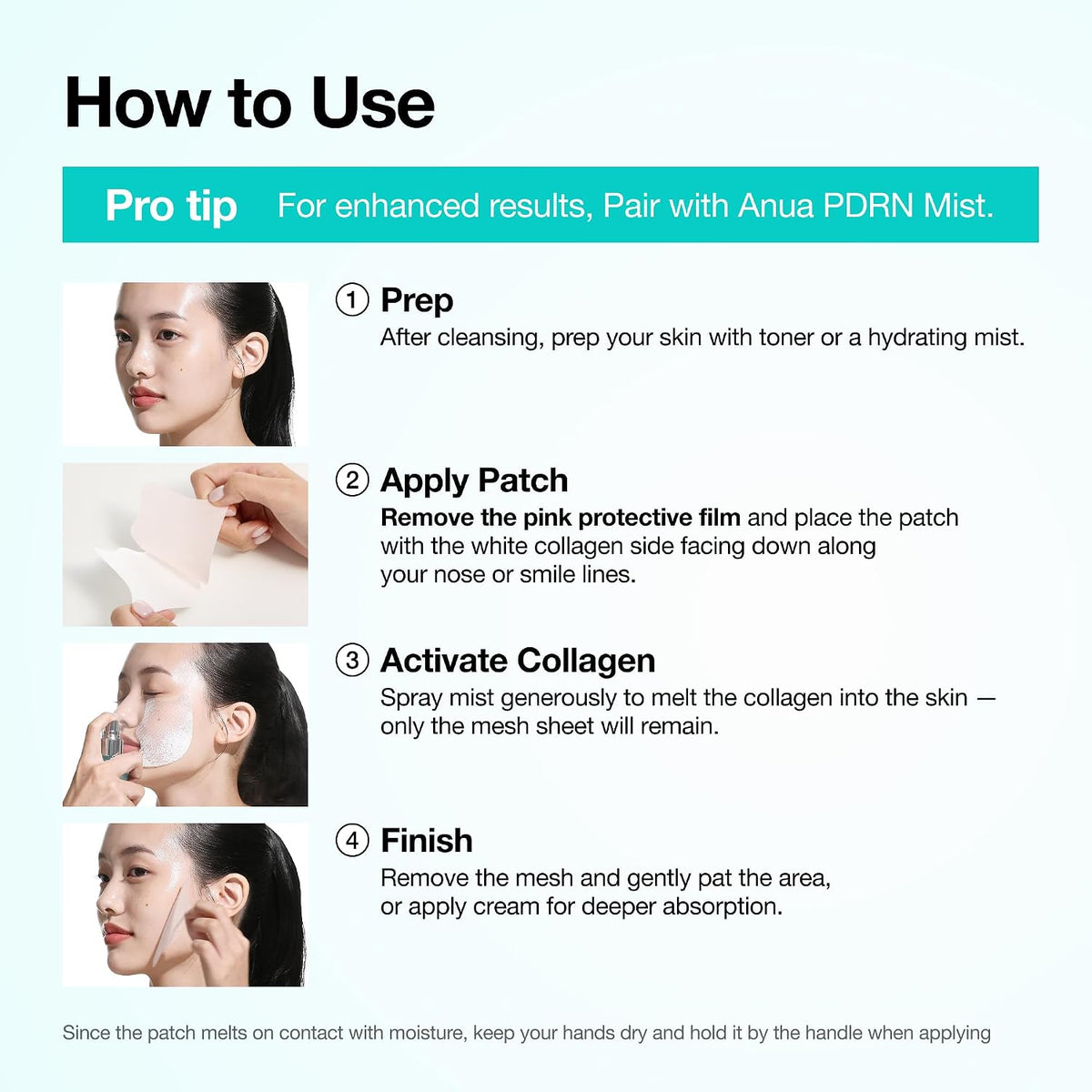 Anua PDRN Collagen Melting Patch For Glass Skin (4 Patches)
