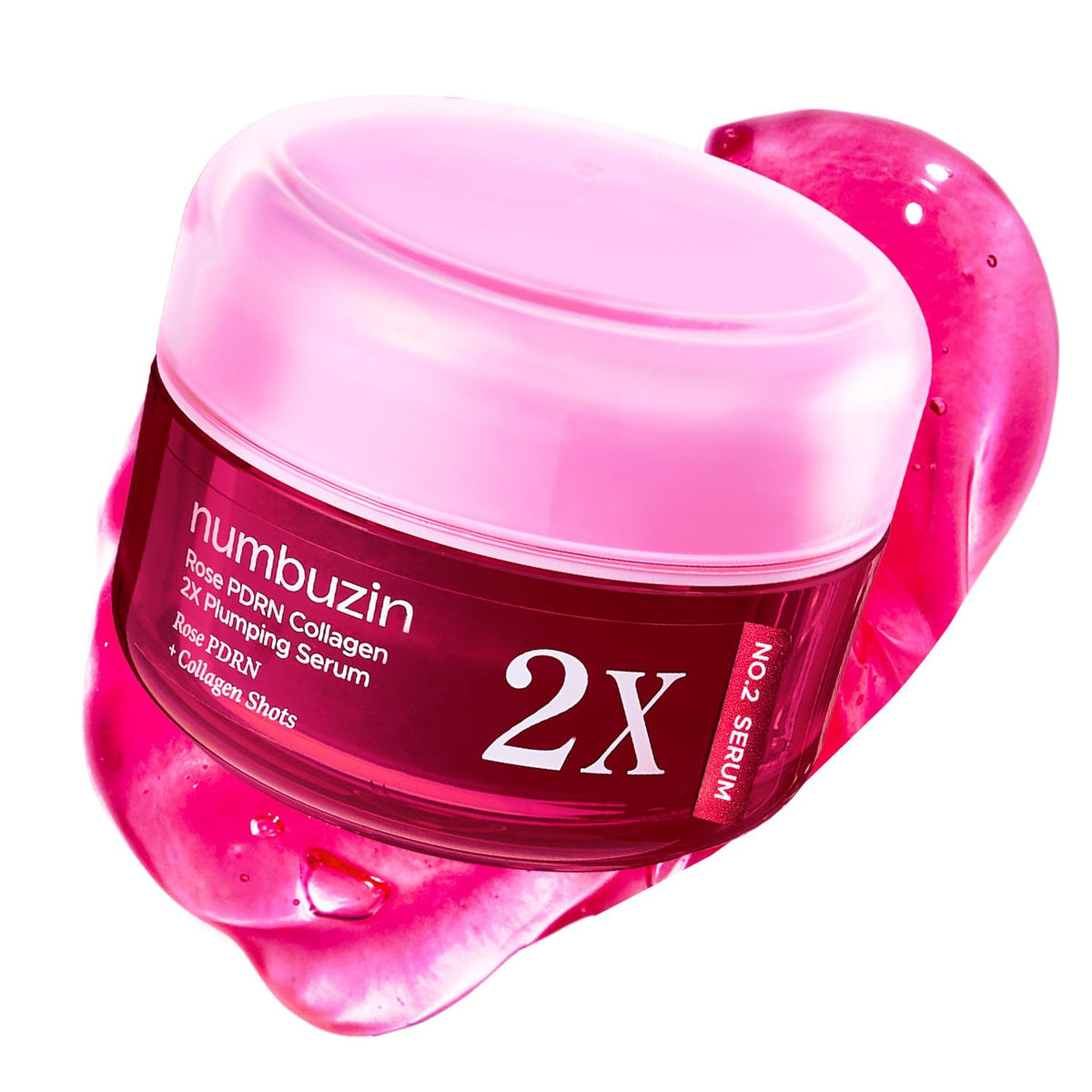 Numbuzin No.2X Rose PDRN Collagen Plumping Serum, Collagen Spicule Serum for Firming & Volume Glow, PDRN, Peptides, Collagen, Hydrating Korean Skincare, 1.01 fl oz (30ml)