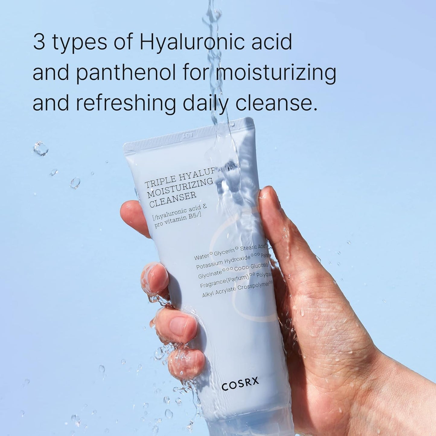 COSRX Hydrium Triple Hyaluronic Moisturizing Cleanser (150ml / 5.07 fl oz) 💧✨