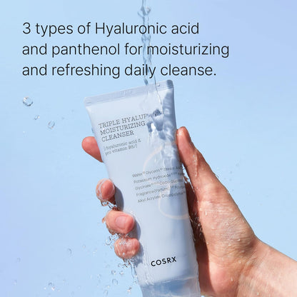 COSRX Hydrium Triple Hyaluronic Moisturizing Cleanser (150ml / 5.07 fl oz) 💧✨