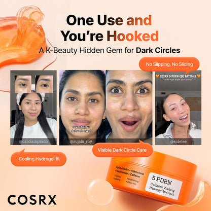 COSRX Collagen Gel Eye Patches 60pcs – PDRN / Peptide / Snail Mucin