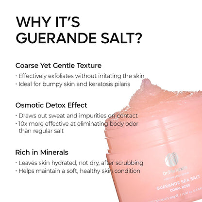Dr.Melaxin Guerande Sea Salt Perfume Exfoliating Body Scrub – Amber & Vanilla + Coral Rose ✨🛁🌸