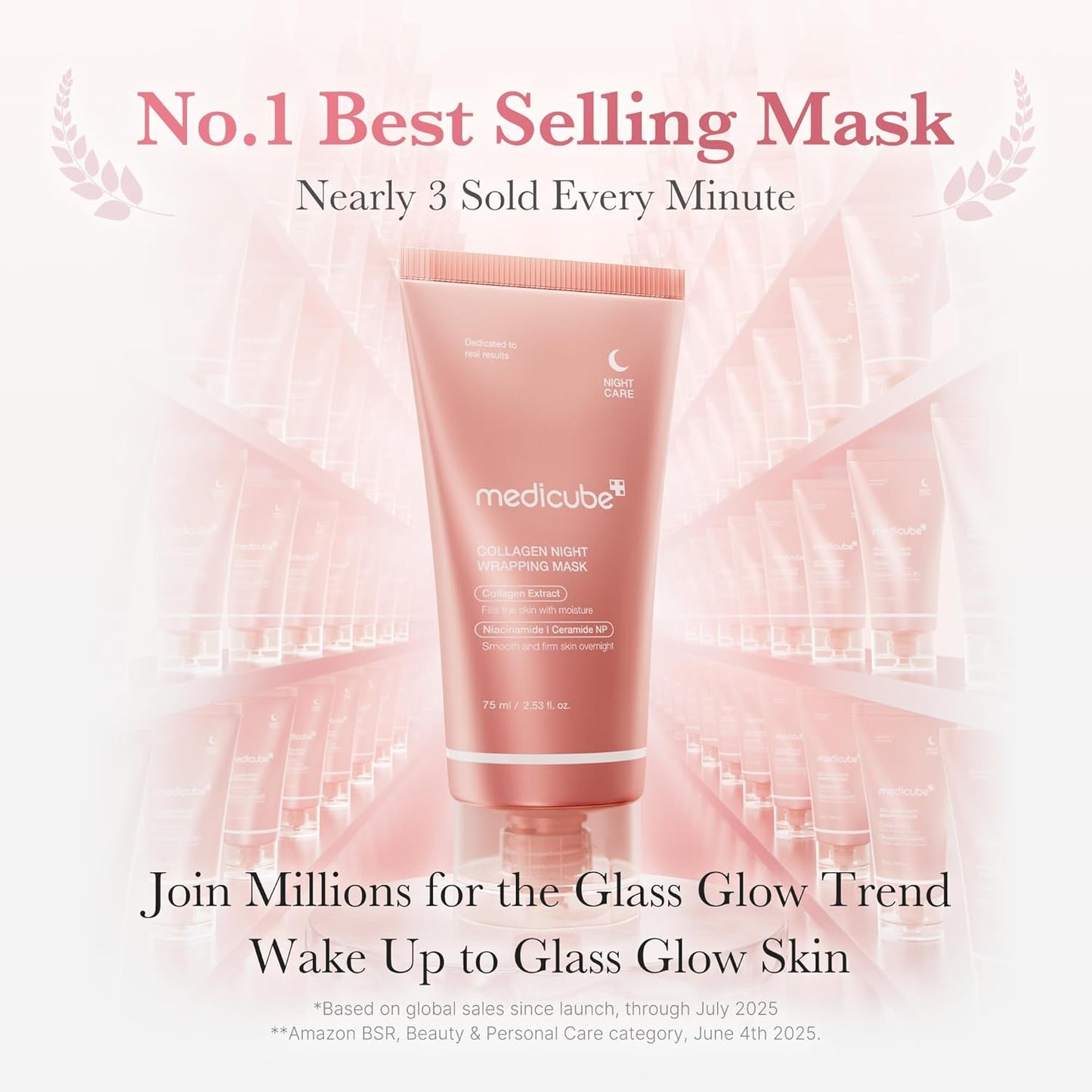 MEDICUBE Viral Glass Glow Overnight Wrapping Mask Duo