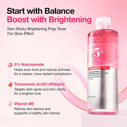 Anua Niacinamide Tranexamic Acid Brightening Booster Toner (8.45 fl oz / 250ml) ✨💗