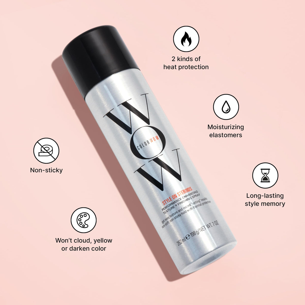 COLOR WOW Style on Steroids Texturizing Spray, Non-Sticky Hair Texturizer for Instant Volume and Texture