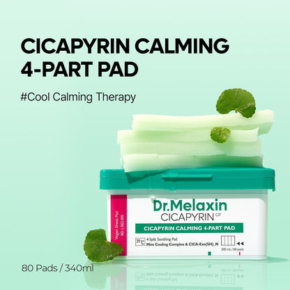 Dr. Melaxin Cicapyrin Calming Separate Toner Pad – Cooling & Trouble Care (80 Sheets / 340ml / 11.8 fl oz) 🌿❄️