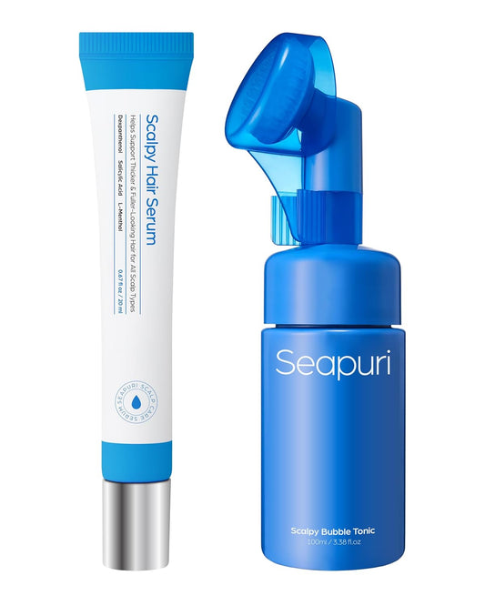 Seapuri Bubble Tonic & Triple Roller Scalpy Serum Duo
