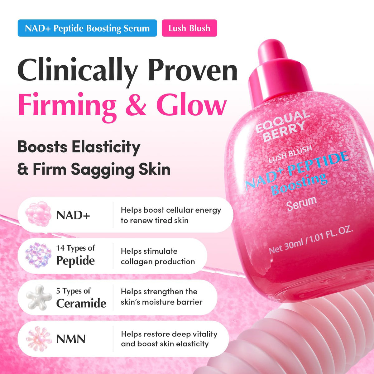 EQQUALBERRY NAD+ Peptide Boosting Facial Serum