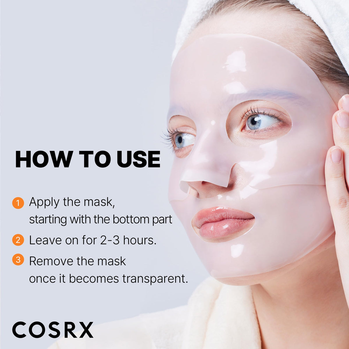 COSRX Advanced Snail Mucin Glass Glow Hydrogel Face Masks Skincare 3 EA, Collagen Face Mask, Travel Essentials, Overnight Face Mask, Korean Skin Care