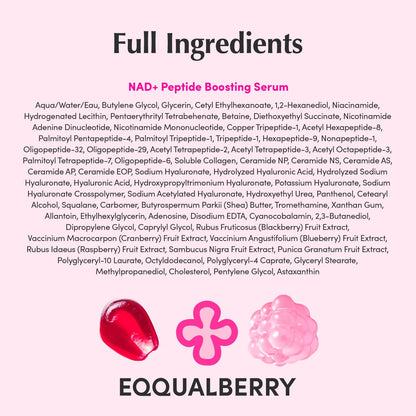 EQQUALBERRY NAD+ Peptide Boosting Facial Serum