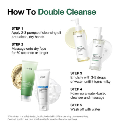 Heartleaf Pore Control Cleansing Oil by Anua for Unisex - 6.76 oz Cleanser