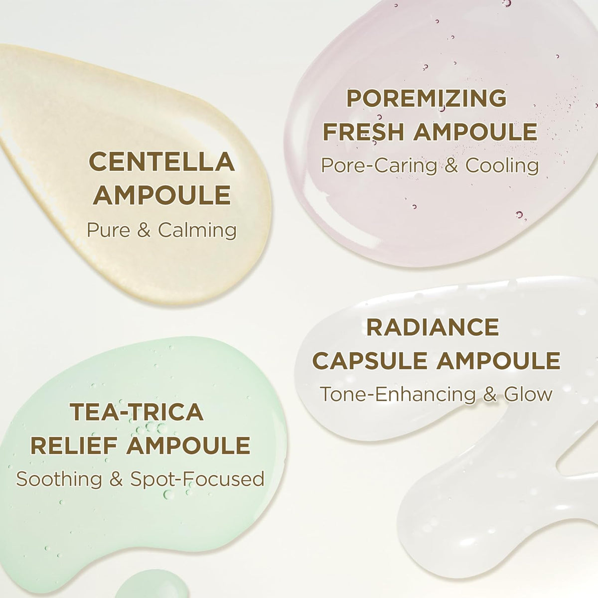 SKIN1004 Madagascar Centella Ampoule Kit, 4ea x 1.10 fl.oz, 30ml, Travel Size Face Serum Collection, Korean Skincare Set with Centella Ampoule and Hydrating Serum for Soothing Care, Korean Skin Care