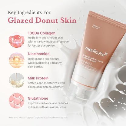 MEDICUBE Collagen Milky Glazed Wrapping Mask & Jelly Brush Duo