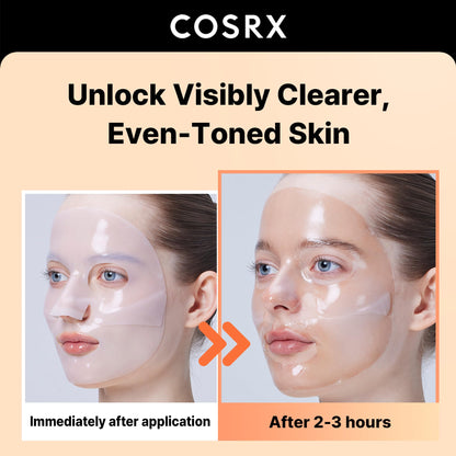 COSRX Advanced Snail Mucin Glass Glow Hydrogel Face Masks Skincare 3 EA, Collagen Face Mask, Travel Essentials, Overnight Face Mask, Korean Skin Care