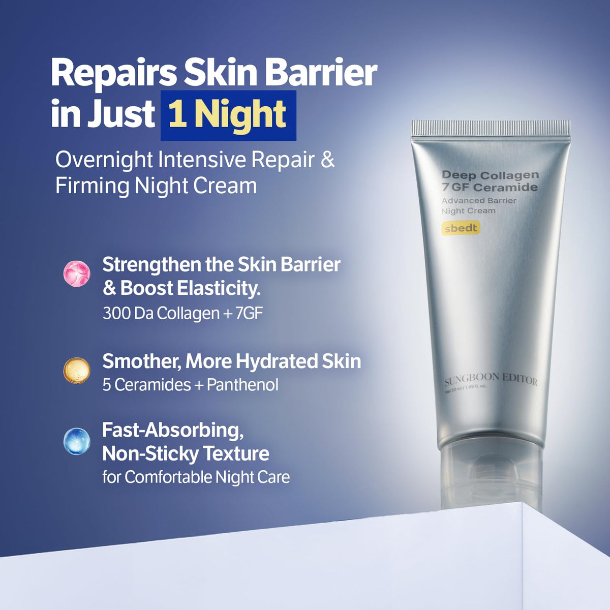 SUNGBOON EDITOR Deep Collagen 7GF Ceramide Advanced Barrier Night Cream 50ml