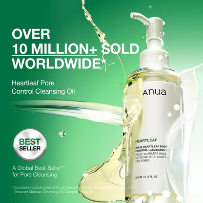 Heartleaf Pore Control Cleansing Oil by Anua for Unisex - 6.76 oz Cleanser