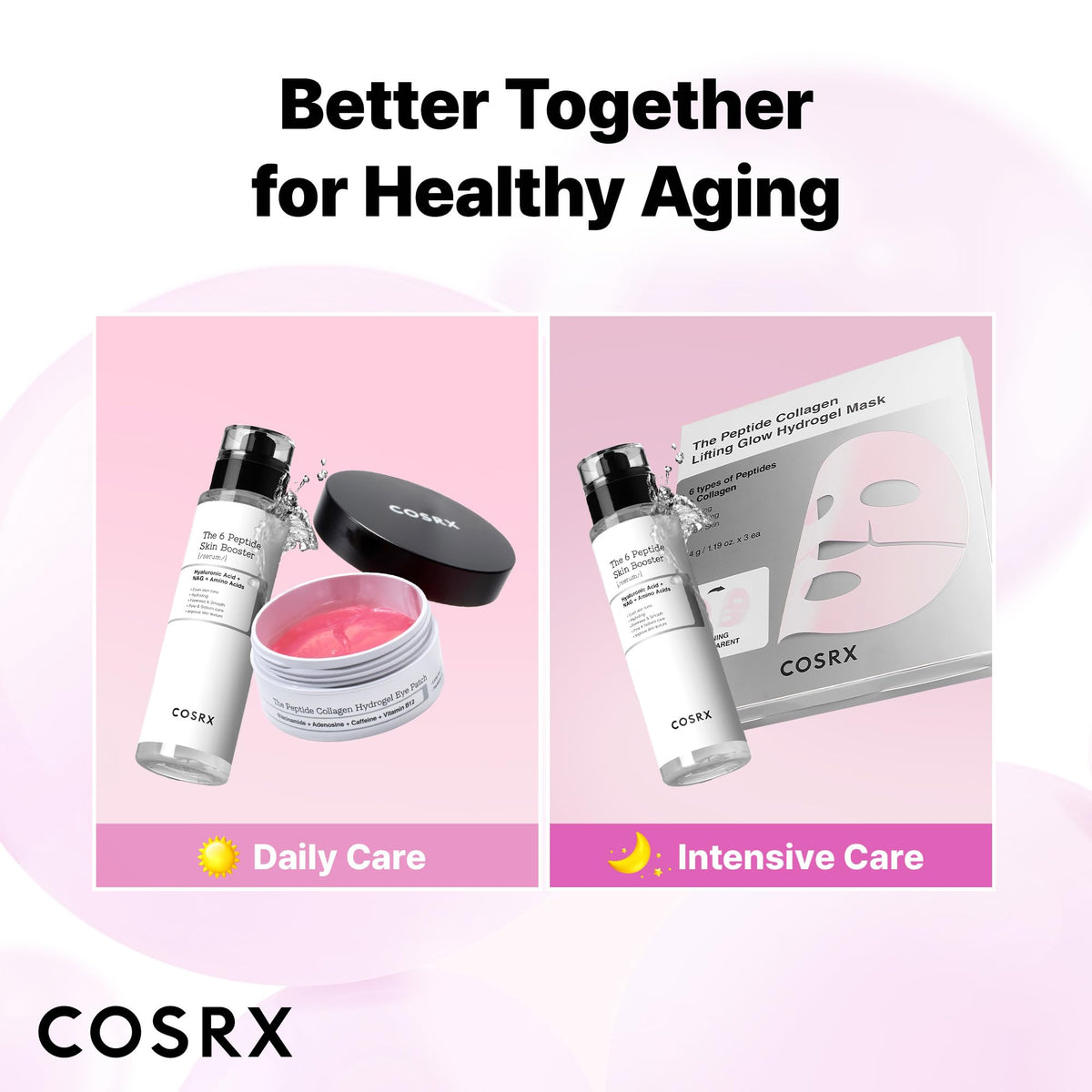 COSRX Advanced Snail Mucin Glass Glow Hydrogel Face Masks Skincare 3 EA, Collagen Face Mask, Travel Essentials, Overnight Face Mask, Korean Skin Care