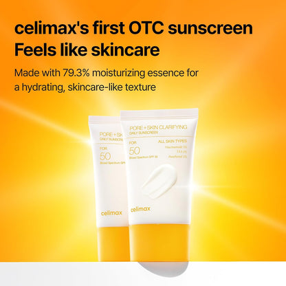 Celimax Pore+Skin Clarifying Daily Sunscreen for Face, SPF 50