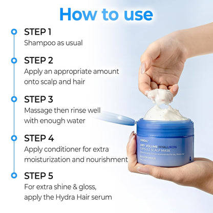 KUNDAL Airy Volume Hyaluron Scalp Mask