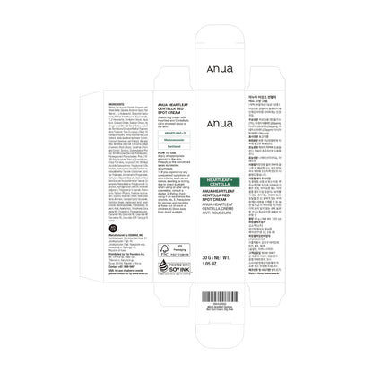 Anua Heartleaf Centella Red Spot Cream 30g