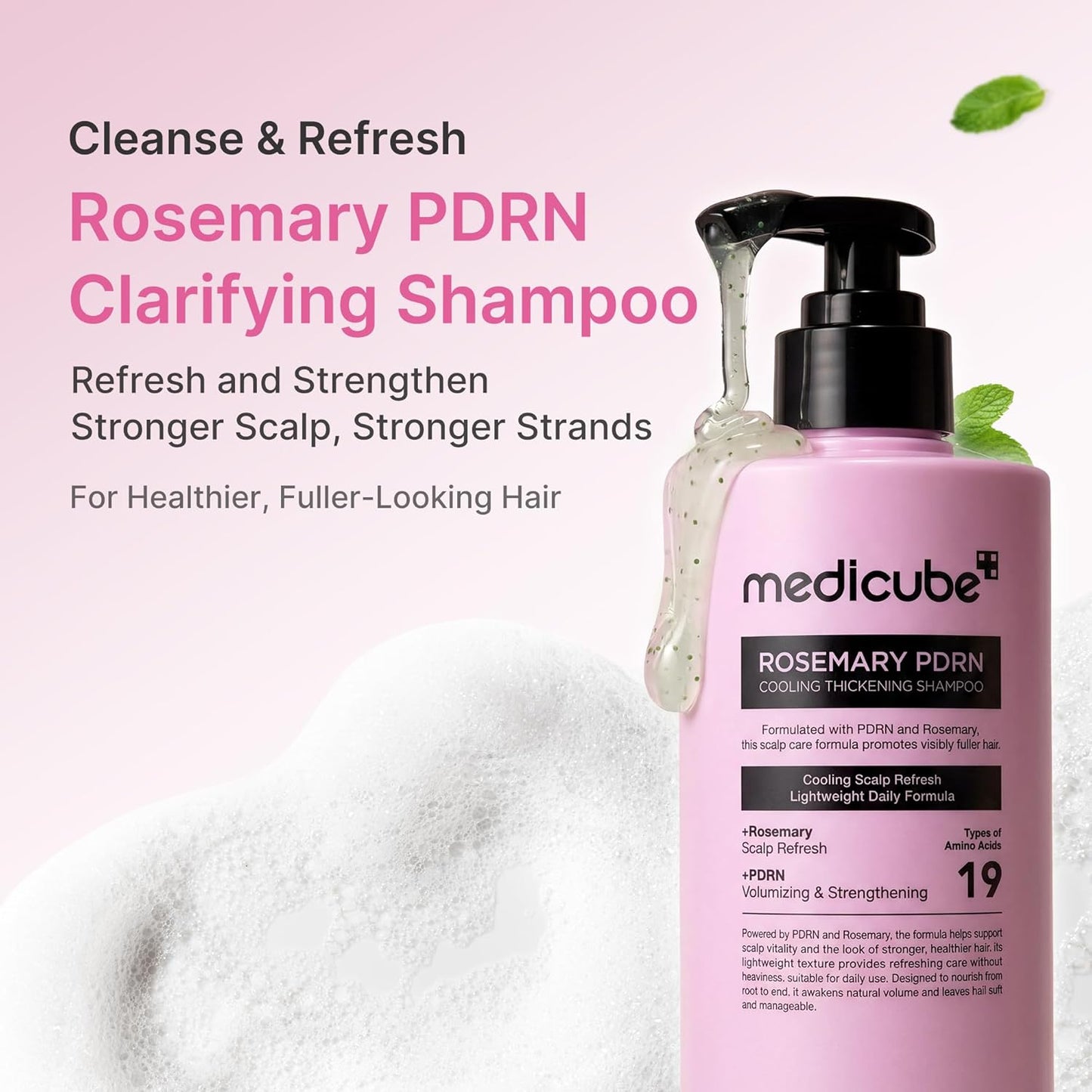 Medicube Rosemary PDRN Clarifying Shampoo (400ml / 13.52 fl. oz) 🌿🧼