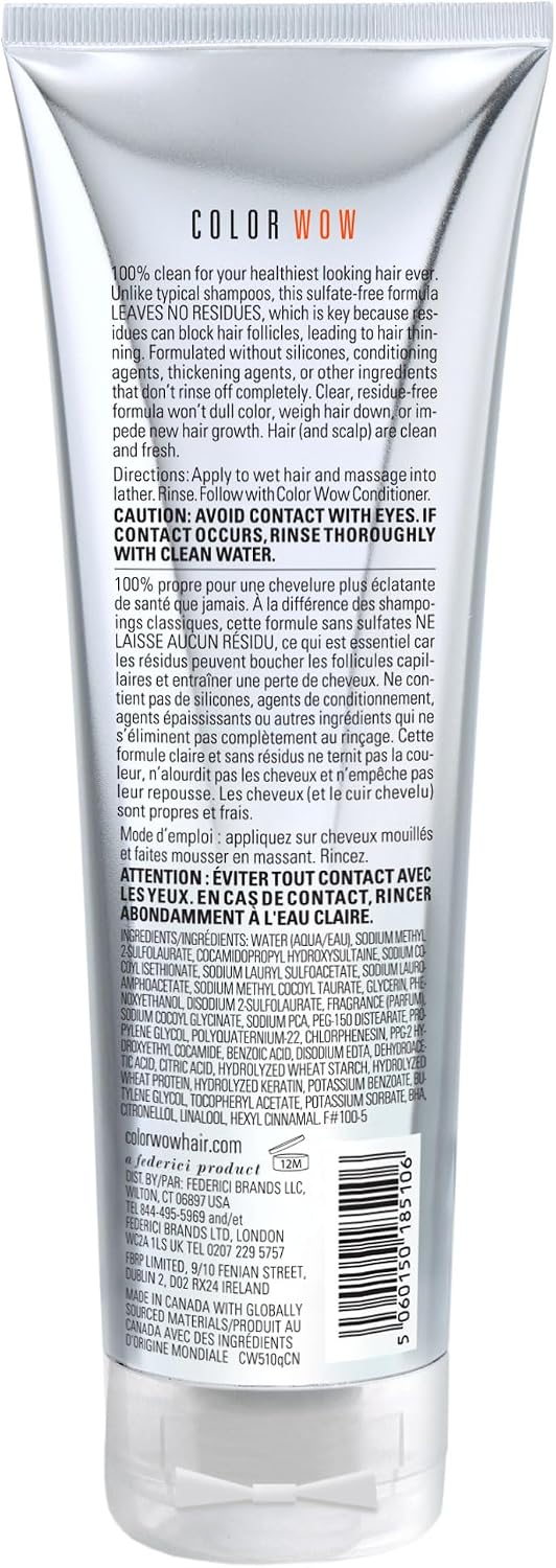 Color Wow Color Security Shampoo, Sulphate-Free, Colour-Safe Shampoo, 250ml
