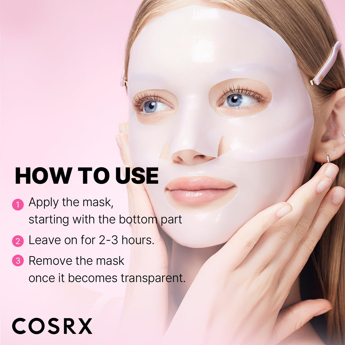 COSRX Advanced Snail Mucin Glass Glow Hydrogel Face Masks Skincare 3 EA, Collagen Face Mask, Travel Essentials, Overnight Face Mask, Korean Skin Care