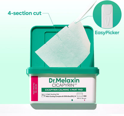 Dr. Melaxin Cicapyrin Calming Separate Toner Pad – Cooling & Trouble Care (80 Sheets / 340ml / 11.8 fl oz) 🌿❄️