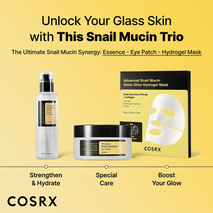 COSRX Collagen Gel Eye Patches 60pcs – PDRN / Peptide / Snail Mucin