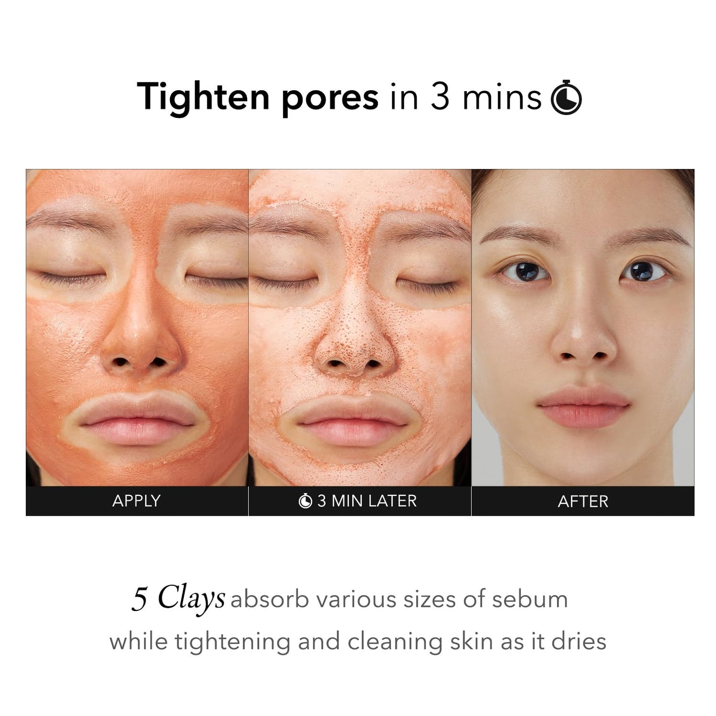 APRILSKIN Carrotene IPMP 3-Min Quick Dry Pore Caring Clay Mask – 100g / 3.52 oz 🧊✨