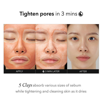 APRILSKIN Carrotene IPMP 3-Min Quick Dry Pore Caring Clay Mask – 100g / 3.52 oz 🧊✨
