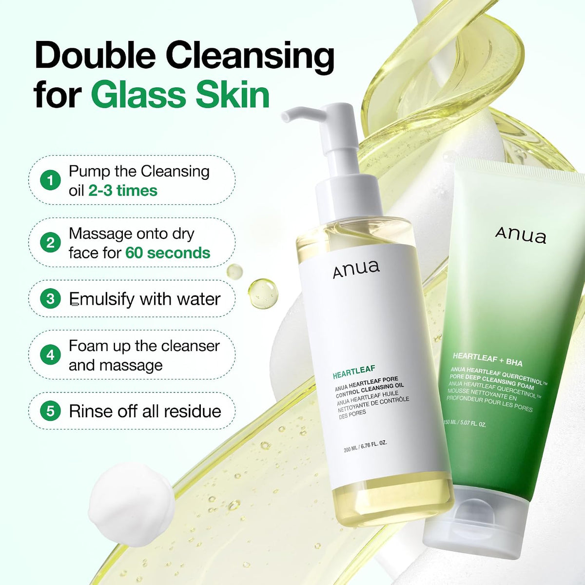 Heartleaf Pore Control Cleansing Oil by Anua for Unisex - 6.76 oz Cleanser