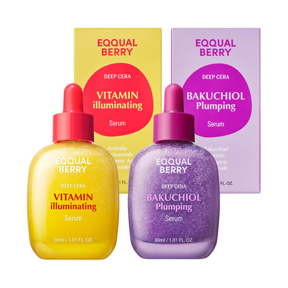 EQQUALBERRY Bakuchiol & Vitamin C Serum Set