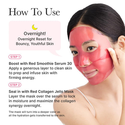 ARENCIA Red Collagen Jello Mask – Plump & Hydrating Overnight Hydrogel Mask (4ea) ❤️✨