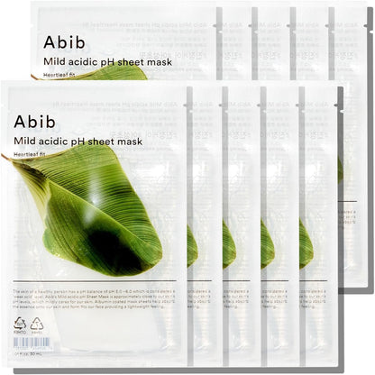 ABIB Mild Acidic pH Sheet Mask Heartleaf Fit (30ml x 10ea)