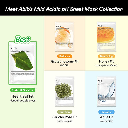 ABIB Mild Acidic pH Sheet Mask Heartleaf Fit (30ml x 10ea)